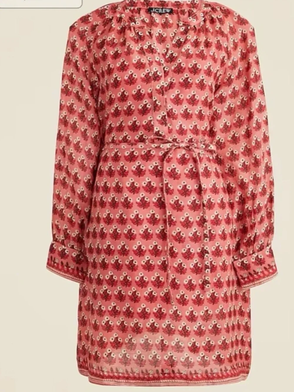 NEW J Crew Cabana mini dress in block-print ramie Size M